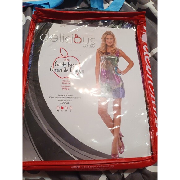 Delicious of NY Candy Hearts Sequin Dress,small - Picture 1 of 4